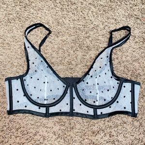 Victoria’s Secret mesh polka dot bra